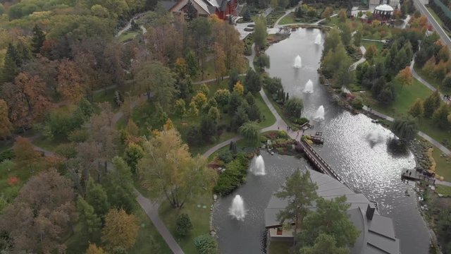 Aeria view, Mezhyhirya residence of the former president of Ukraine Viktor Yanukovych