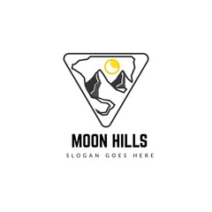 8_Abstract Line Moon Hills Emblem