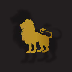 gold, lion, gold lion, animal, illustration