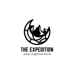 15_The Expedition Abstract Line Logo Template