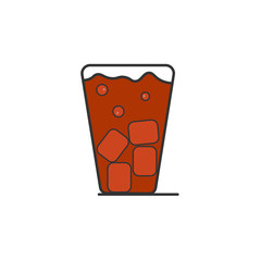 Sweet ice tea icon design template