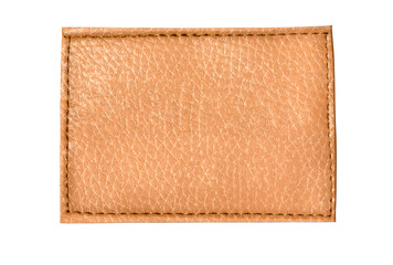 Blank leather jeans labels