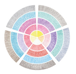 Texture round Pencil hand drawing light color circle