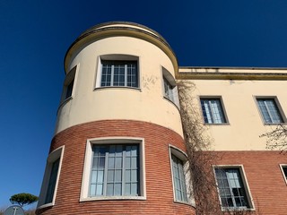 old building with blue sky