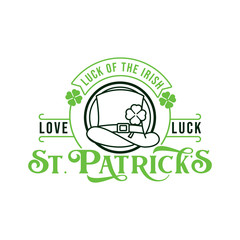 St. Patrick's Day Vector Illustration. Happy St. Patrick's Day vector flat design template