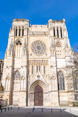 Fototapeta na wymiar Bordeaux in France, view of the Saint-Andre cathedral