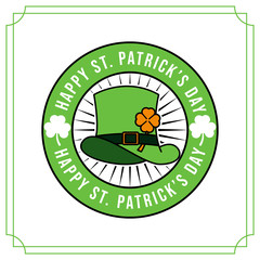 St. Patrick's Day Vector Illustration. Happy St. Patrick's Day vector flat design template