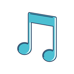 happy birthday, note music melody celebration party line and fill style