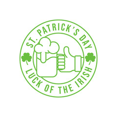 St. Patrick's Day Vector Illustration. Happy St. Patrick's Day vector flat design template