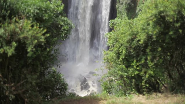 Thomson&rsquo;s Falls waterfalls, Kenya, Africa, close up, tilt up