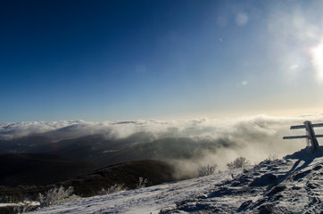 połonina Wetlińska Bieszczady wschód słońca 