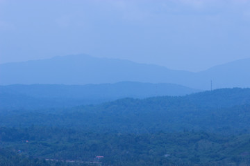 Fototapeta premium Hills in blue mist