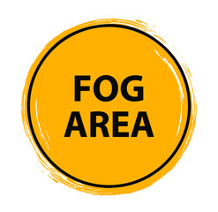 fog area sign on white background	