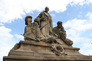 Naklejka premium statue of victor emmanuel ii in krakow