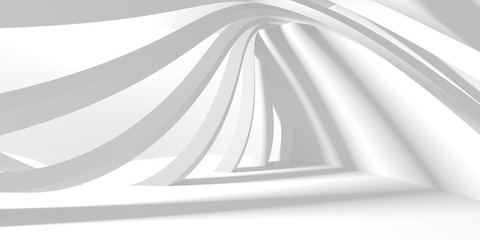 Abstract White Architecture Design Concept
