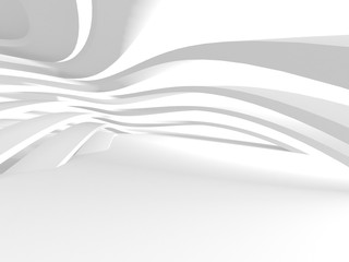 Abstract White Architecture Design Concept