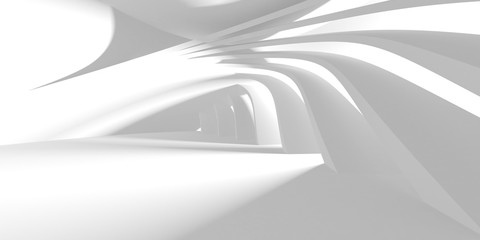 Abstract White Architecture Design Concept