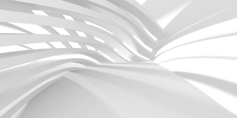 Abstract White Architecture Design Concept