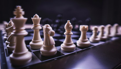strategic decision and strategic move concept with chess