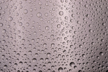 Drops of water. Wet rain on glass pattern texture background.