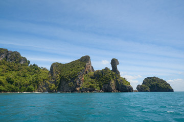 Beautiful seascape of Ko Kai or Chicken island, Andaman sea, Krabi. Marine National Parks in Thailand
