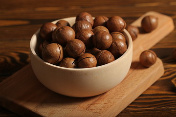 macadamia nuts are on the table