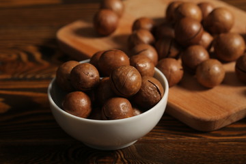 macadamia nuts are on the table