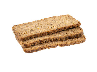 Fototapeta na wymiar dark rye bread isolated on white background