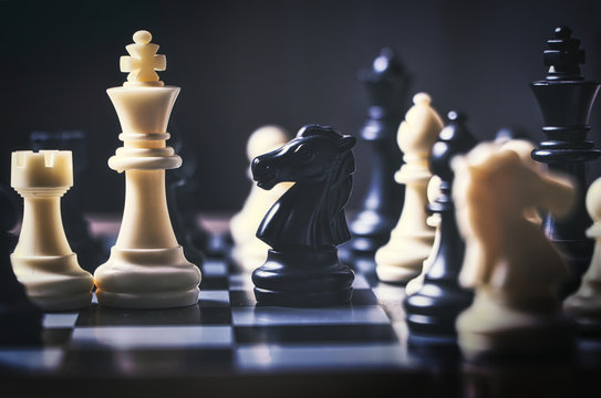 strategic move and chess concept