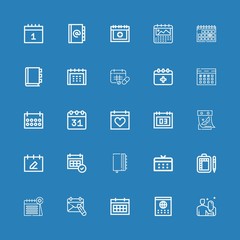 Editable 25 month icons for web and mobile