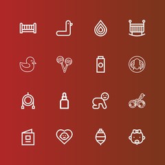 Editable 16 duck icons for web and mobile
