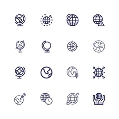 Editable 16 around icons for web and mobile