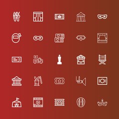 Editable 25 theater icons for web and mobile