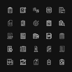 Editable 25 checklist icons for web and mobile