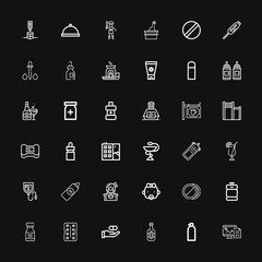 Editable 36 bottle icons for web and mobile