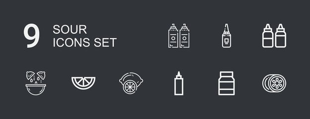 Editable 9 sour icons for web and mobile