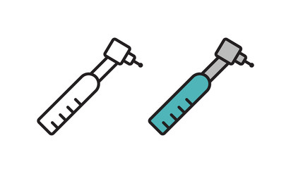 Tooth drill icon in vector. Dental medical equipment. Vector Illustration