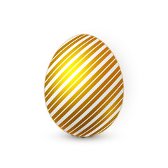 Golden Easter egg on white background. Easter egg for Your design. Vector illustration