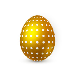 Golden Easter egg on white background. Easter egg for Your design. Vector illustration