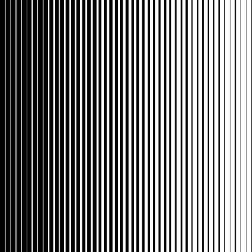 Vertical speed line halftone pattern thick to thin. Vector illustration