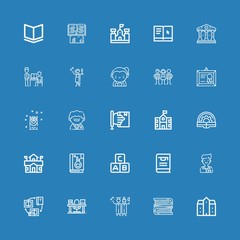 Editable 25 university icons for web and mobile