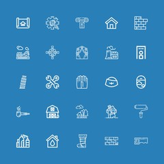 Editable 25 construction icons for web and mobile