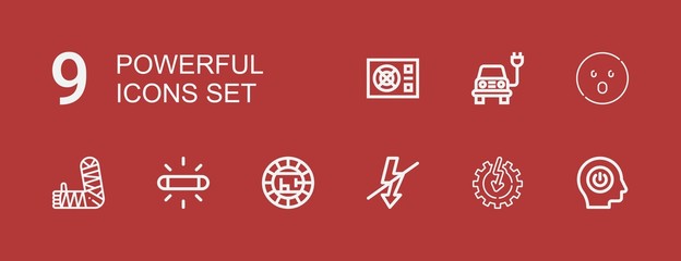 Editable 9 powerful icons for web and mobile
