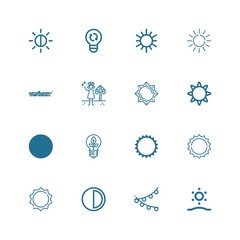 Editable 16 sunrise icons for web and mobile