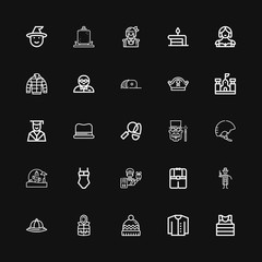 Editable 25 hat icons for web and mobile