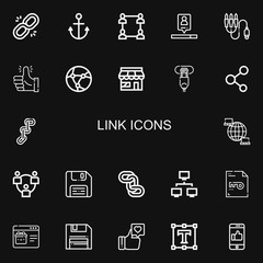 Editable 22 link icons for web and mobile