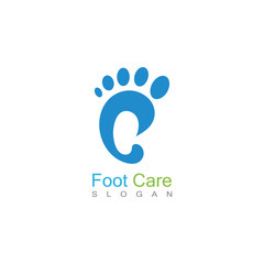 Foot Care Logo Template Design Vector, Emblem, Concept Design, Creative Symbol, Icon