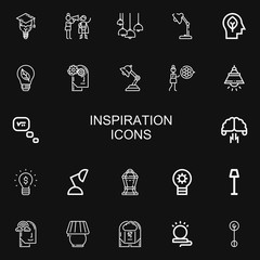 Editable 22 inspiration icons for web and mobile