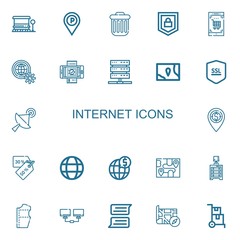 Editable 22 internet icons for web and mobile