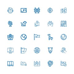 Editable 25 africa icons for web and mobile